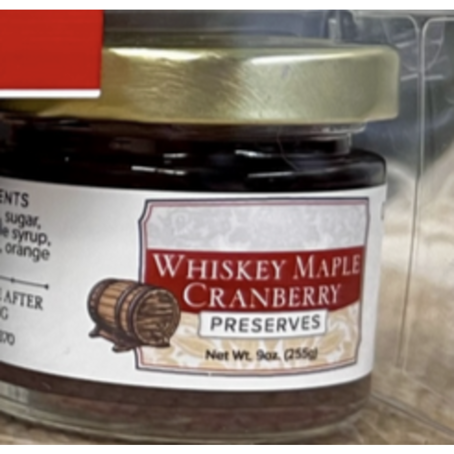 Whiskey Maple Cranberry Preserves 2 oz. Jar