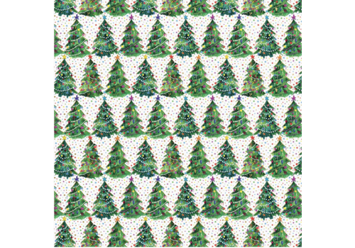  Jillson & Roberts Christmas Trees Gift Wrap Roll 