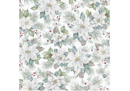  Jillson & Roberts Snowdrift Floral Gift Wrap Roll 