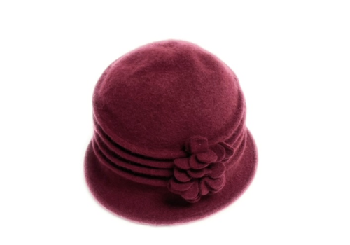  Shihreen Boiled Wool Hat with Pleats 