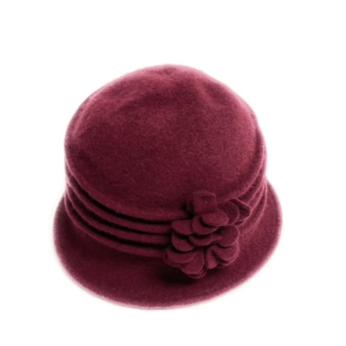  Shihreen Boiled Wool Hat with Pleats 