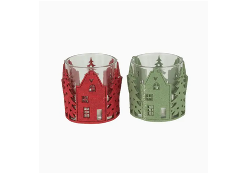  Silver Tree Home & Holiday Felt Covered Glass Vase 