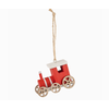 Silver Tree Home & Holiday Wood Red/White Caboose Train Ornament