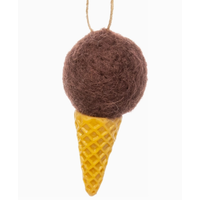 Felt Ice Cream Cone Ornament