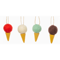 Felt Ice Cream Cone Ornament