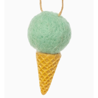 Felt Ice Cream Cone Ornament