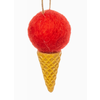 Silver Tree Home & Holiday Felt Ice Cream Cone Ornament