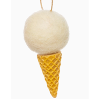 Felt Ice Cream Cone Ornament