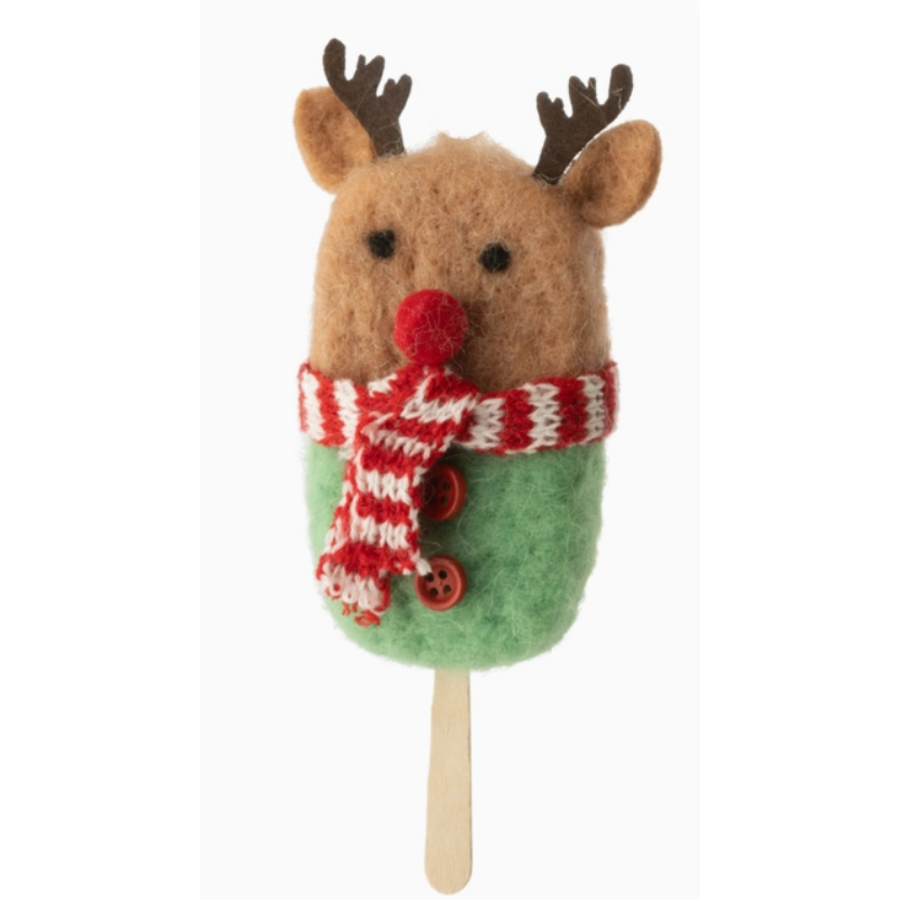 Felt Ornament with Antlers & Scarf