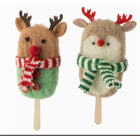Felt Ornament with Antlers & Scarf