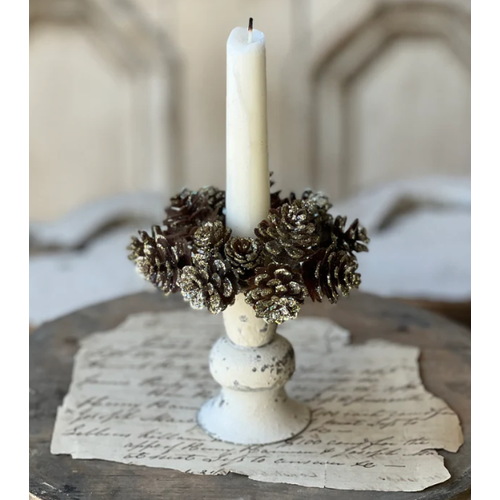  Shimmer Pine Cone Candle Ring 