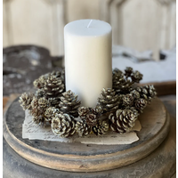 Shimmer Pine Cone Candle Ring
