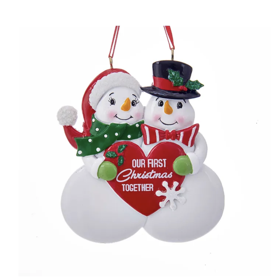 1st Christmas Together Snow Couple Ornament