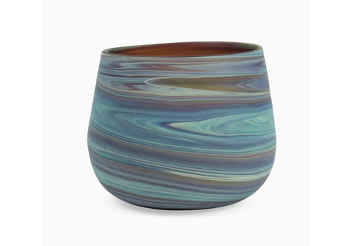  Ten Thousand Villages Phoenician Glass Candleholder 