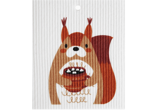  Talla Imports Squirrel with Hot Choc Swedish Wash Towel 