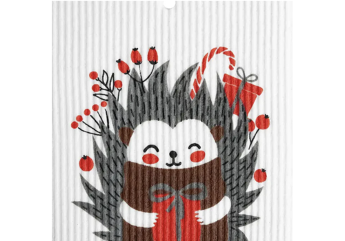  Talla Imports Hedgehog with Gifts Swedish Wash Towel 