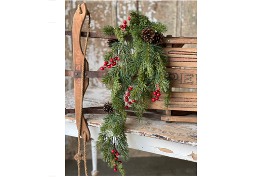  Pepper Berry Spruce Hanging 35" 