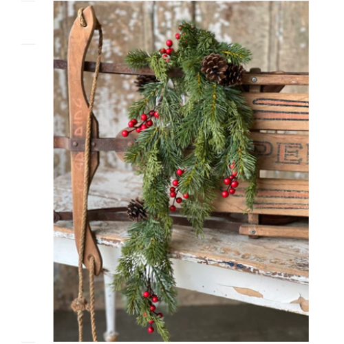  Pepper Berry Spruce Hanging 35" 