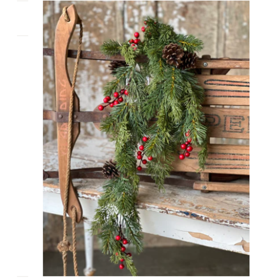 Pepper Berry Spruce Hanging 35"