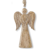 K & K Interiors Inc 6" Mango Wood Ornament with Jute Hanger