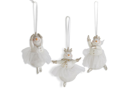  K & K Interiors Inc Glittered Snow Ballerina with Tulle Tutu Ornament 