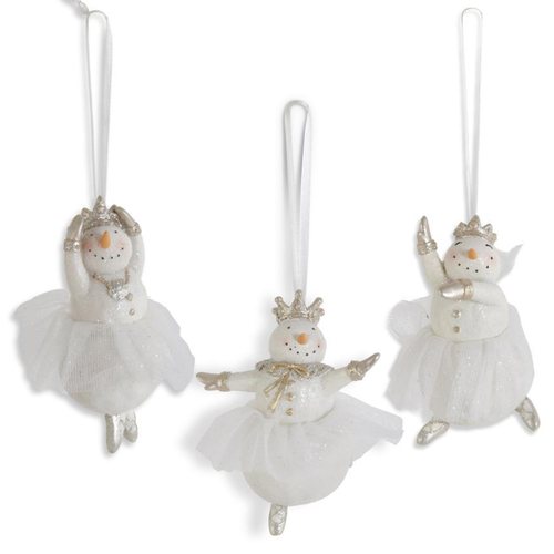  K & K Interiors Inc Glittered Snow Ballerina with Tulle Tutu Ornament 