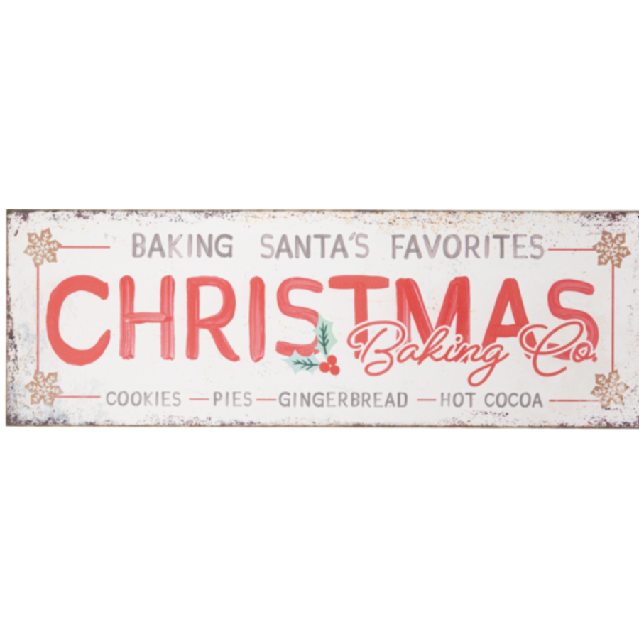 Oversized Antique Christmas Baking Co. Wall Decor