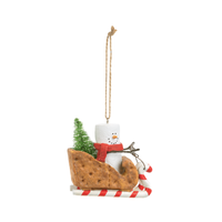 S'mores Graham Cracker Sled Ornament