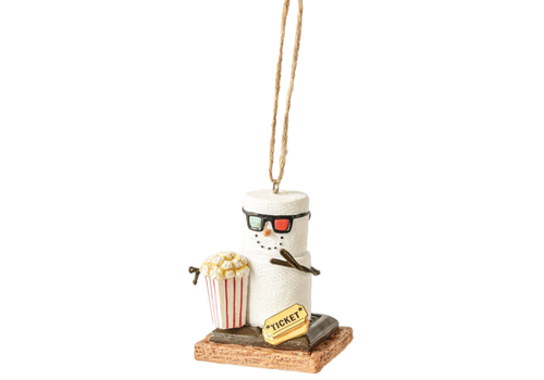  S'mores Movie Buff with Ticket Ornament 