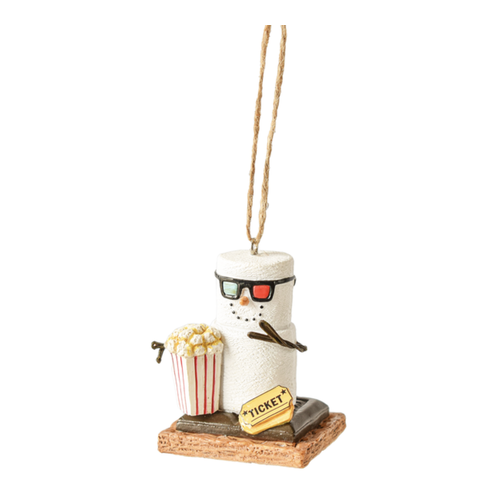  S'mores Movie Buff with Ticket Ornament 