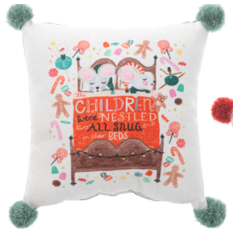 Holiday Story Throw Pillow