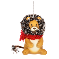 Fluffy Friend with Scarf Ornament