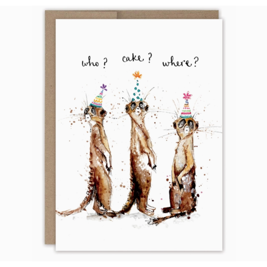 Three Meerkats Birthday Card