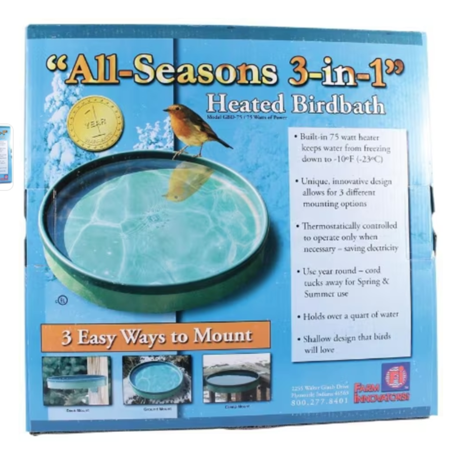 All Seasons Heated Bird Bath