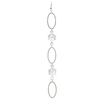 Rain Jewelry Collection Silver Clear Crystals Link Ovals Earrings Rain Jewelry Collection Silver Clear Crystals Link Ovals Earrings