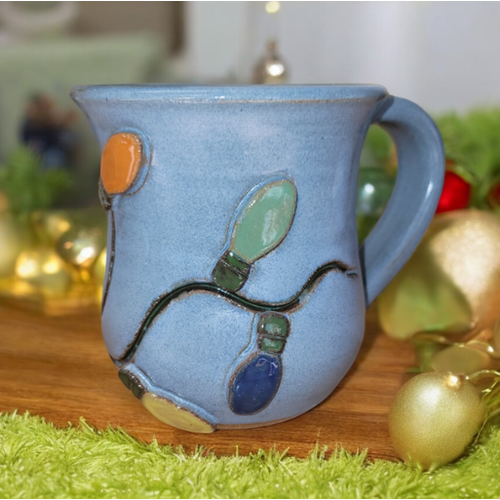  Mudworks Pottery Christmas Lights Mug 