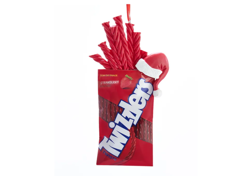  Kurt Adler Twizzlers With Santa Hat Ornament 