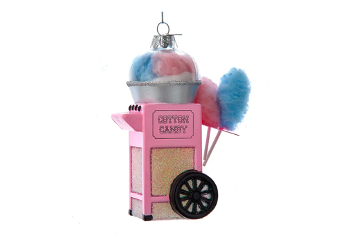  Kurt Adler Glass Cotton Candy Cart Ornament 