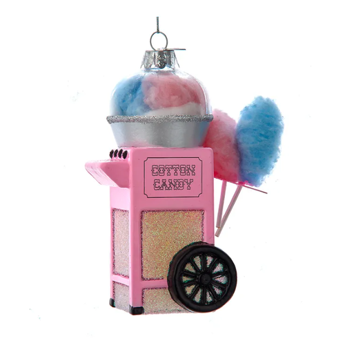  Kurt Adler Glass Cotton Candy Cart Ornament 