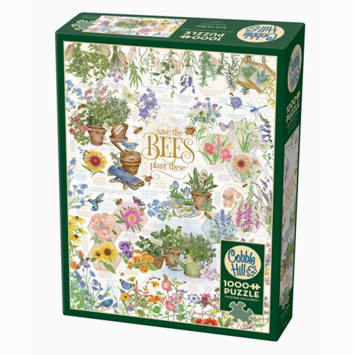  Outset Games & Cobble Hill Puzzles Save the Bees Puzzle 1000 PC 