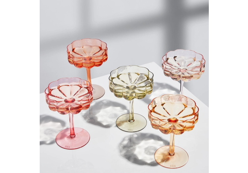  The Wine Savant / Khen Glassware Flower Vintage Coupes Champagne 