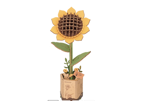  Hands Craft 3D Wooden Flower Puzzle: Sunflower 