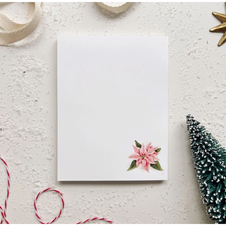 Christmas Notepad Poinsettia