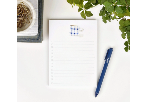emily lex studio Checklist Notepad Gingham Mug   emily lex studio Checklist Notepad Gingham Mug
