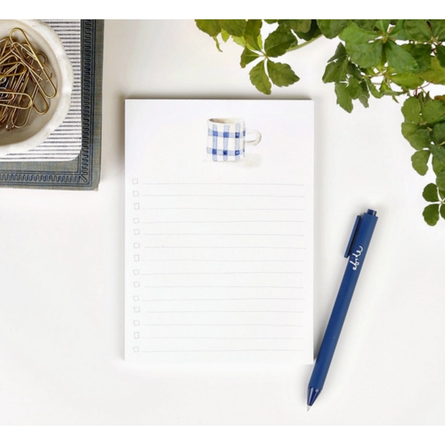 Checklist Notepad Gingham Mug