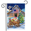 Holiday Barn Garden Flag