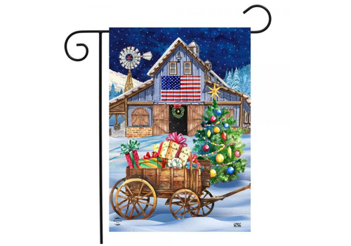  Holiday Barn Garden Flag 