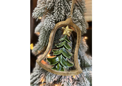  Wholesale Home Decor Wooden Tree Bell Ornament 