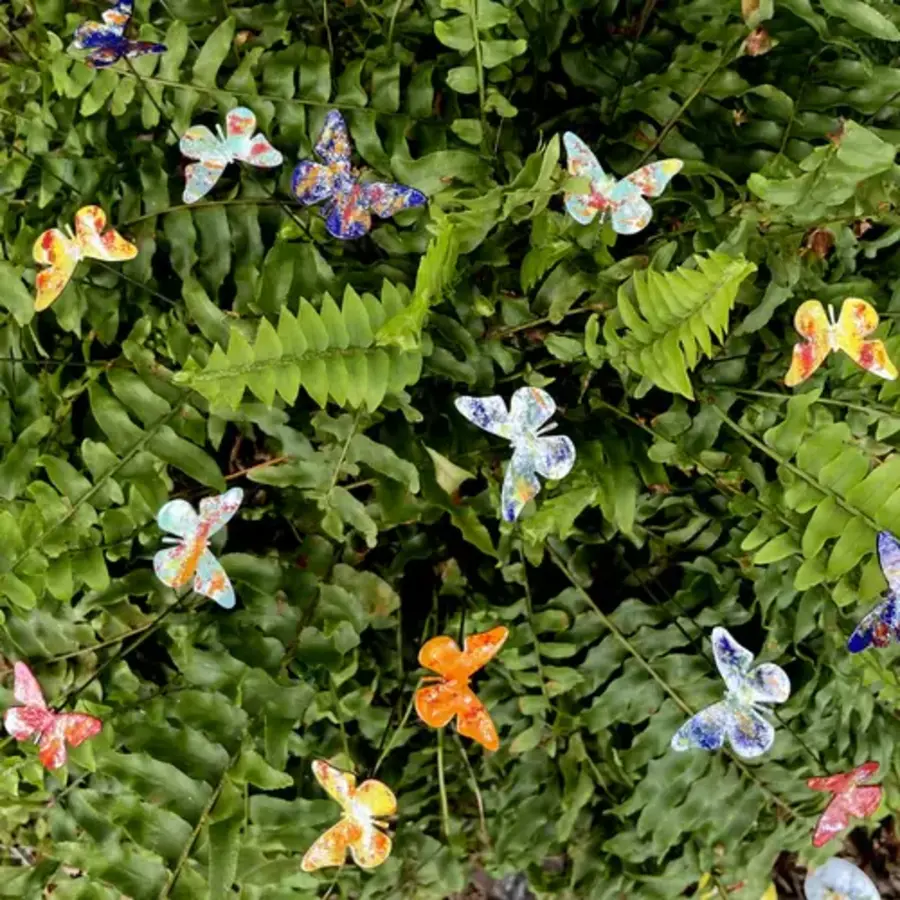 Small Enamel Butterfly on Stake