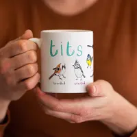 Tits Ceramic Bird Pun Mug